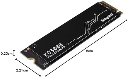 Kingston KC3000 PCIe 4.0 NVMe M.2 SSD - Masaüstü ve dizüstü bilgisayarlar için yüksek performanslı bellek -SKC3000S/1024G Siyah 1024GB - Görsel 6