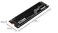 Kingston KC3000 PCIe 4.0 NVMe M.2 SSD - Hochleistungsspeicher für Desktop- und Laptop-PCs -SKC3000S/1024G Schwarz 1024GB – Ansicht 7