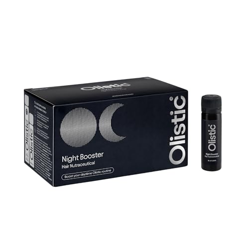 Olistic Night Booster - 28 Viales, Complementan tu Rutina Actual de Olistic, para Mujeres y Hombres, Regenera y Detoxifica el Cabello Mientras Duermes, Mejora Calidad del Sueño, Ingredientes Naturales