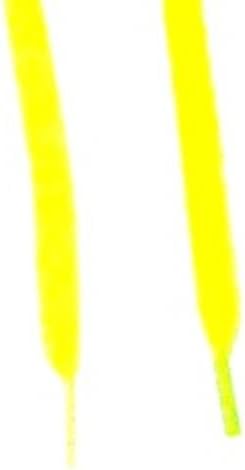 Yellow Colour Shoelaces - Bright Coloured Neon Flat Laces 100cm (One Pair)