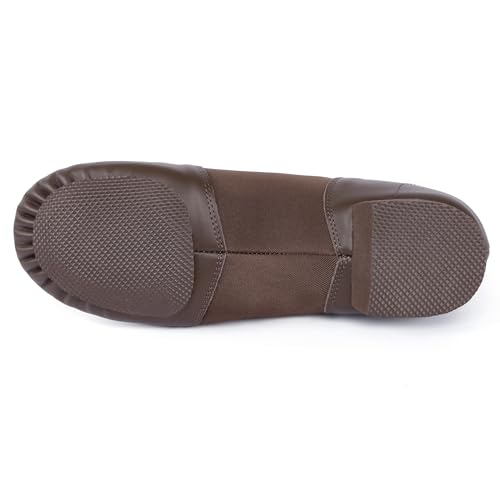 Linodes Unisex Leather Upper Jazz Shoe Slip-on for Women and Men's Dance Shoes3