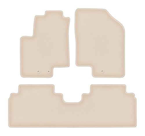 Tapis auto en velours haut de gamme pour Hyundai ix20 style intérieur beige