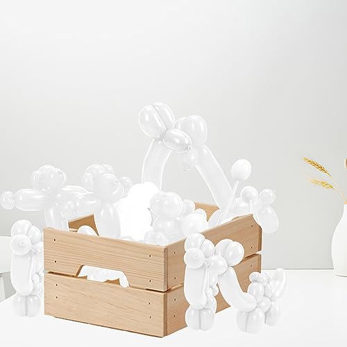 Image of White 260 Balloons, Long Balloon for Tying Balloon Arch, Latex Animal Long Skinny Twisty Magic Balloon Twisting Kit for Graduation Birthday Wedding Baby Shower Carnival Party Decoration Supplies 50Pcs