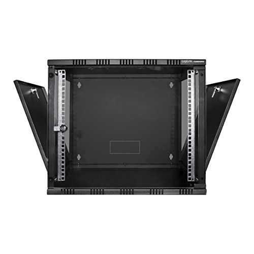 LogiLink W06A40B ECO szafka ścienna 6HE (głębokość 400 mm), Flat Pack (niezmontowana), 48,26 cm (19 cali), czarna