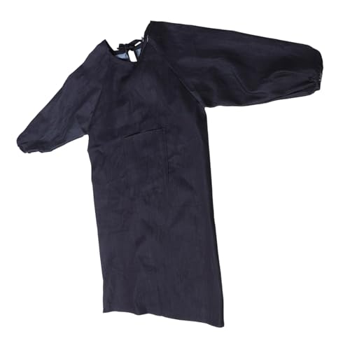 Hoement Delantal de Trabajo de Mezclilla para Mujer con Mangas Largas Diseño Reversible Antimanchas y Resistente Multifunción para Jardinería Cocina y Soldadura