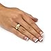 PalmBeach 14K Yellow or Rose Gold-Plated or Platinum-Plated Braided Interlocking Puzzle Ring Size 8