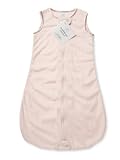 SwaddleDesigns Baby Velvet Sleeping Sack with 2-Way Zipper, Pastel Pink with Pink Trim, 6-12MO