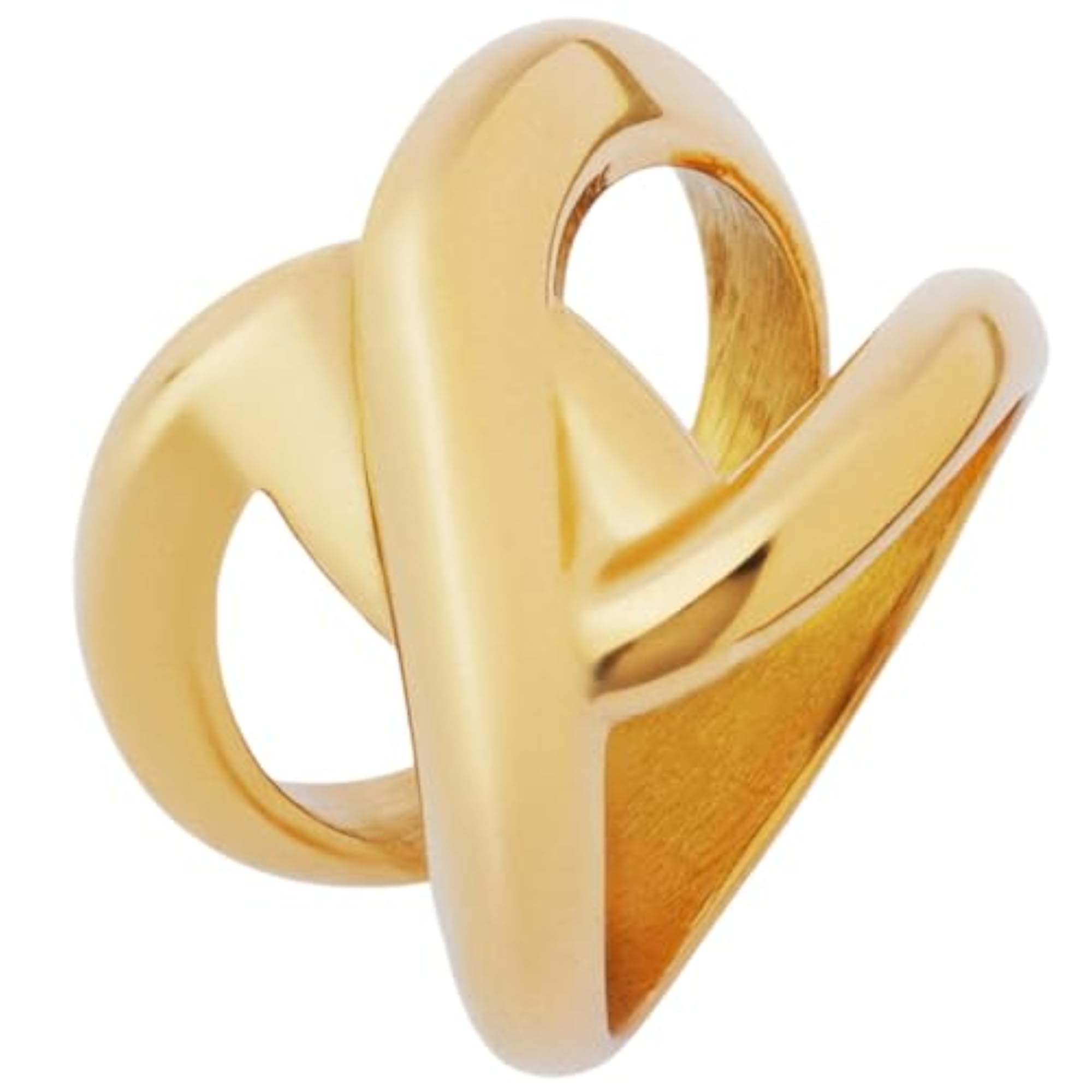 Bold X Pattern Statement Ring for Women, Unique Design