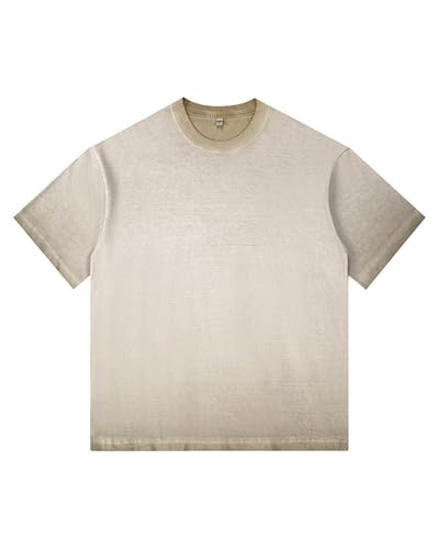 Men's Gradient-Washed Cotton T-Shirt Oversized Distressed Vintage Tees Crew Neck Short Sleeve Casual Summer Tops Plus Size2