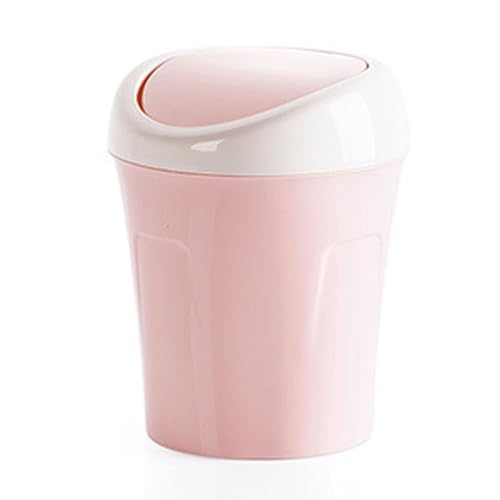 La basura pequeña puede contener la tapa, la bandeja de escritorio puede ser pequeña, de plástico, con tapa oscilante para la bandeja de basura pequeña para espacios compactos, debajo de las tablas y