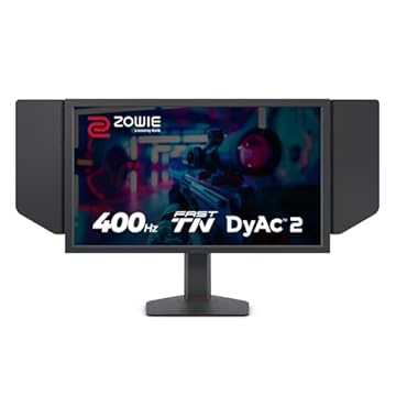BenQ Zowie XL2566X+ | 24.1 | Monitor de jogos Fast TN 400Hz para esportes | Clareza de movimento DyAc2 | 1080p | Configuração XL para compartilhar | Capa de proteção | Novo ajuste de altura de