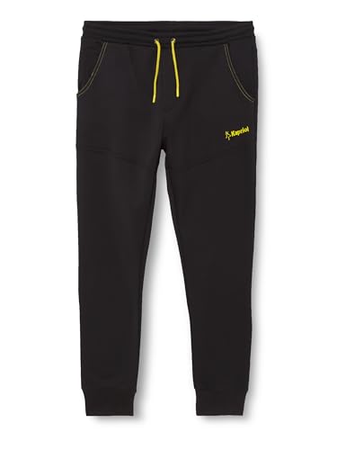 Sweatpants noir XXL en coton extensible avec poches pratiques