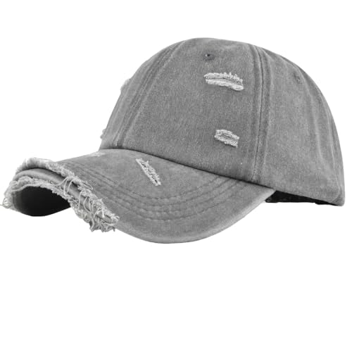 Fashionable Lady's Baseball Cap - Breathable and Sun-Protective - with Frayed Edge Design - Suitable for All Seasons