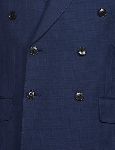 Image of Raymond Wool Blend Men's Full Sleeve Contemporary FIT Dark Blue Formal Suit