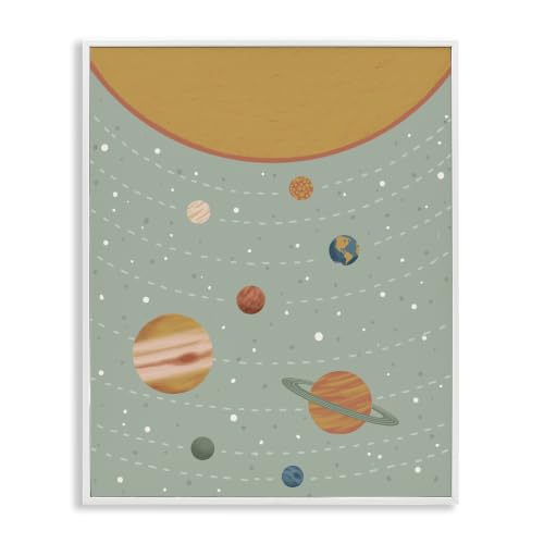 Solar System Educational Cosmic Guide, 16 x 20 Inch Framed Giclée Print