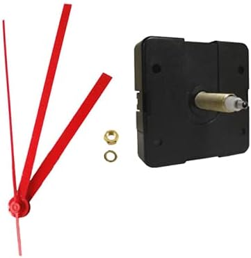 Dhorcas (#05) 3/4 Threaded Motor and Red 5 Hands, Quartz Clock Movement Kit for Replacement
