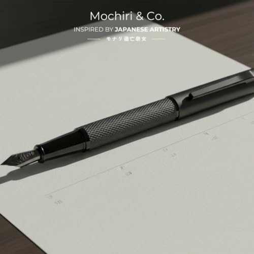 Image of Mochiri Co. Japan Charcoal Honeycomb Premium Fountain Pen I Long Writing Partner with Grip | Iridium Nib | Ideal for Festive & Corporate Gifting