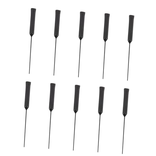 LOEFLIFA 10個 補聴器用清掃棒 耐久性ブラック補聴器クリーニングキット 携帯便利 軽量持ち運び可能 耳垢除去 表面メンテナンス補聴器アクセ