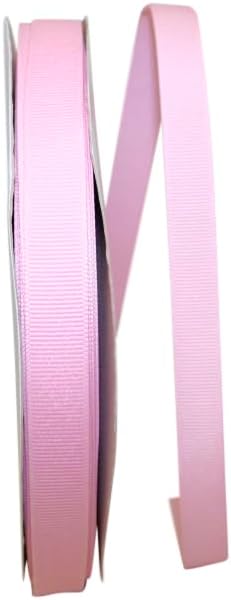 Reliant Ribbon Grosgrain Texture Ribbon, 5/8 Inch X 100 Yards, Light Pink