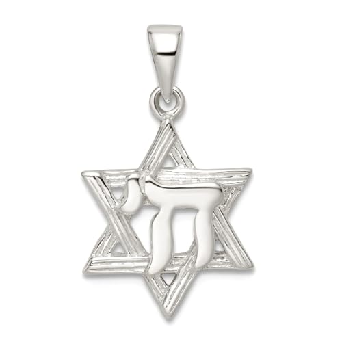 Collier étoile de David argent 925 inoxydable et brillant pour femme