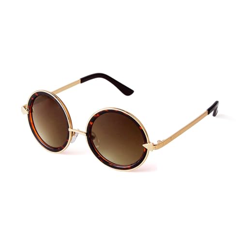 Lunettes de soleil rondes pour femme look rétro punk en festival