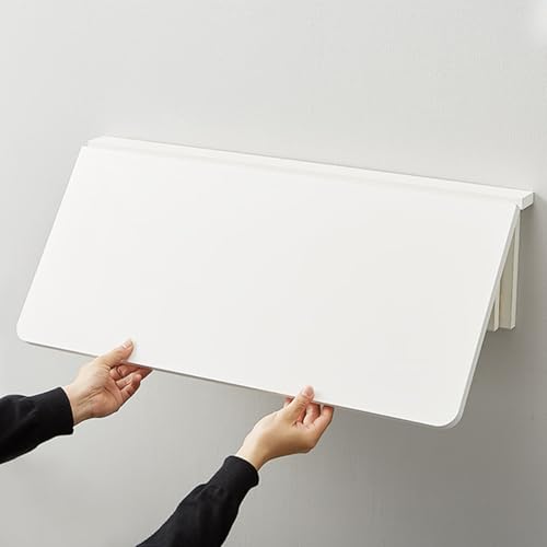 Bureau pliable mural flottant 40x80 cm bois : la solution pour travailler en studio