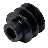 Gettimore Polea de correa en V doble de 20 mm de diámetro interior para motor Honda 168F 170F GX110 GX120 GX200 7HP cabeza convexa negra