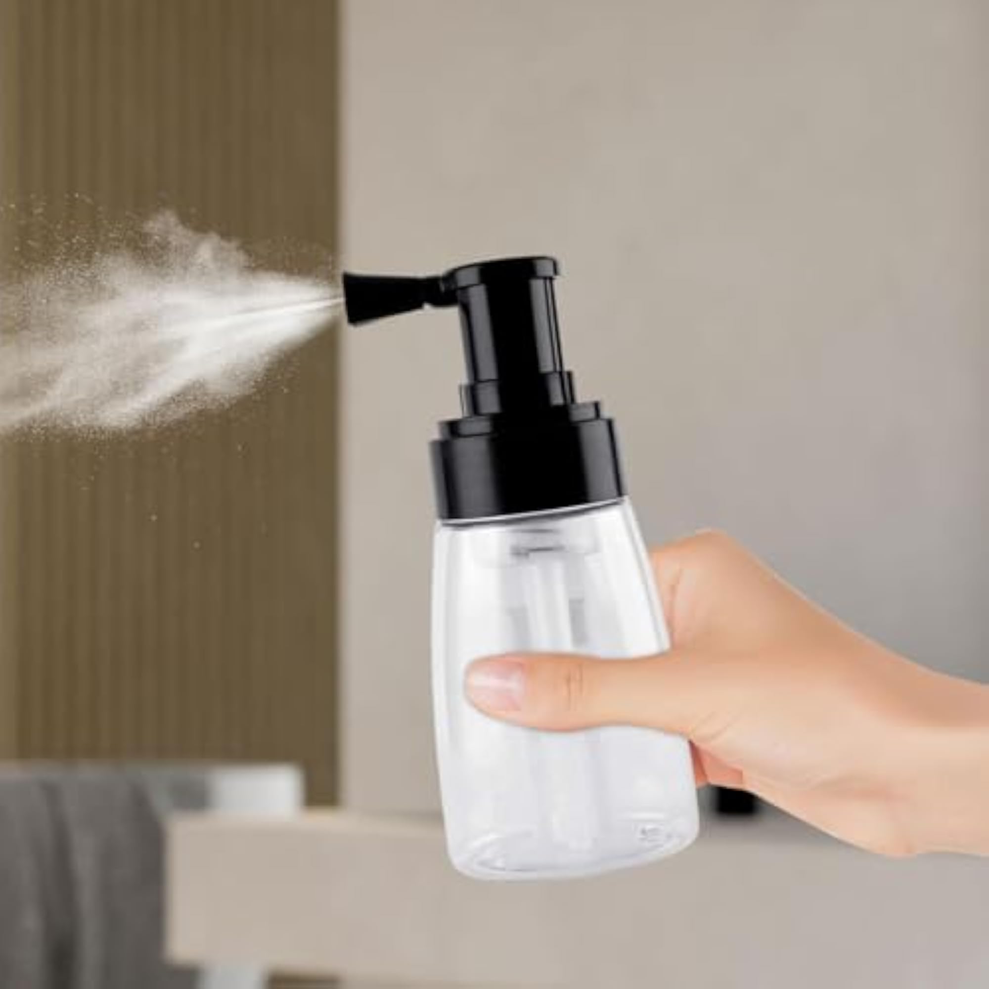 Travel Hairdressing Spray Bottle, 4X Set, Black Lid