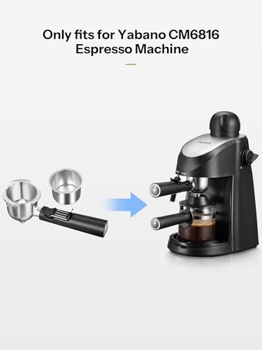 image for Portafilter and Stainless Filter Set Replacement for Yabano CM6816 3.5