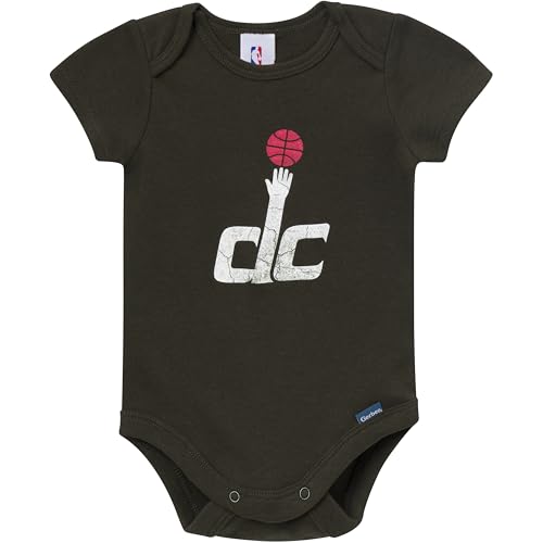 Image of Gerber Baby NBA Boys & Girls 2-Pack Short Sleeve Onesie Bodysuits