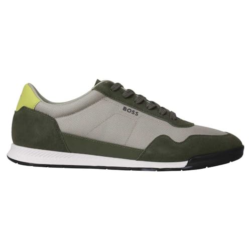 Image of BOSS Men's Titanium SL sdtxny Trainers Made of Various Materials with Suede Details and Lacing Size