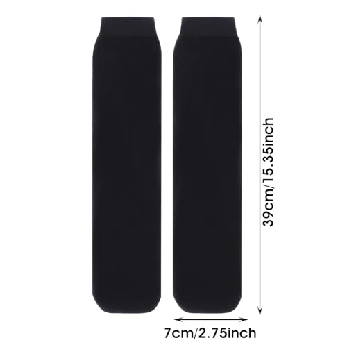 Lusofie 2 Pairs Knee High Socks for Girls 4-8 years Old, Black White Mid-Calf School Uniform Long Socks Soft for Kids2