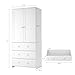 VOWNER Armoire Wardrobe Closet with Drawers and Mirror, 71