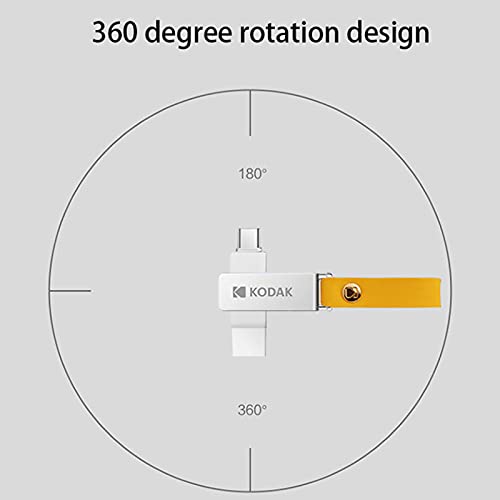 KODAK USB Stick 64GB mit USB 3.0 und USB 3.1-Type-C, bis zu 120MB/s, Metall USB Speicherstick für Android Handy, Telefon… – Bild 4