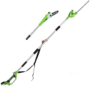Greenworks G24PSH Cordless 2-in-1 Pole Saw and Pole Hedge Trimmer with Shoulder Strap, Pole Saw 20cm Bar, Trimmer 51cm Dual Action Blades WITHOUT 24V Battery & Charger, 3 Year Guarantee