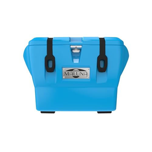 Maluna 22 Quart Chill Blue Hard Cooler | Rotomolded | Insulated Portable Ice Chest Box for Drinks, Beverages, Beach, Camping, Picnic, Hunting, Fishing, Boating | Made in USA