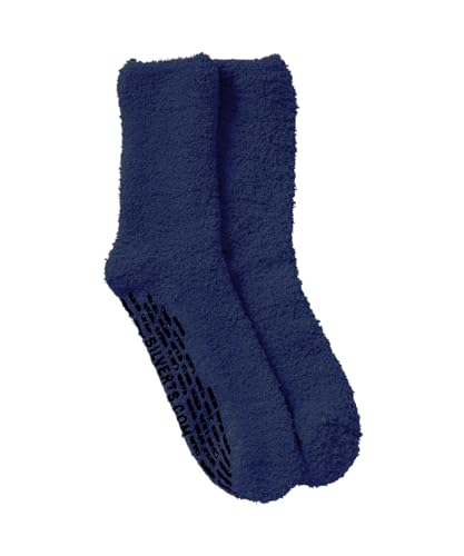Image of Silverts Unisex Adaptive Non-Slip Grip Socks, Hospital Slippers for Elderly | Assisted dressing, nursing home, rehab & recovery wear, treaded sole, machine washable