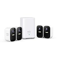 Eufy Cam 2C Security Kit 4 Pack Plus Homebase Unit, (T8833CD2)