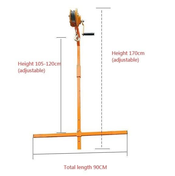 icVantA 10/15/20M Lifting Tool for Air Conditioners Crane, Folding Self-Locking Manual Winch Installation Tools (Color : Rope 20 Meter) (Rope 10 Meter)