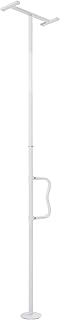 VEVOR Floor-to-Ceiling Transfer Pole, Tension Mounted Bathroom Grab Bar with Anti-Slip Curve Handle, 300 Lbs Capacity Security Pole for Elderly, Ideal Senior Safety Pole for 7-10 Ft Ceilings, White