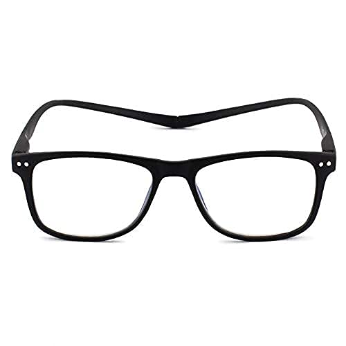 Image of AUGEN Optimax Anti Glare Blue Cut Magnetic Reading Glasses With Neck Rest For Men Women(Black +1.25)