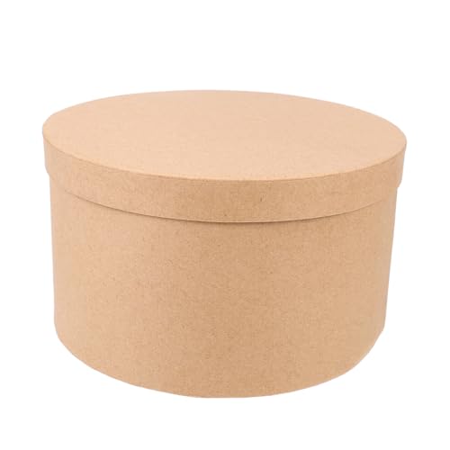 Ipetboom Caja Redonda de Papel Kraft para Galletas y Pastelería Embalaje Resistente para Repostería Almacenamiento Portátil para Tartas y Dulces para Uso Doméstico y Tiendas
