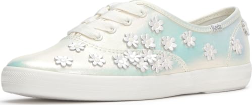 Keds Women's Champion Seasonal Fashion Sneaker, Snow White/Iridescent Canvas, 8 by Keds - Used condition - CA$36.86