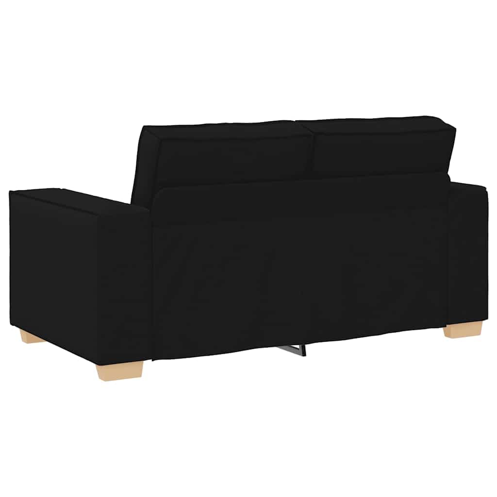 vidaXL Divano a 2 posti Nero 160x78x84 cm Tessuto