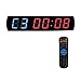 LSLSL Digital Workout Timer 4 Inch Programmable Led Interval Timer Countdown Clock Stopwatch for Indoor Gym Fitness Sport for Fitness Home Garage(Blue-Remote Control)