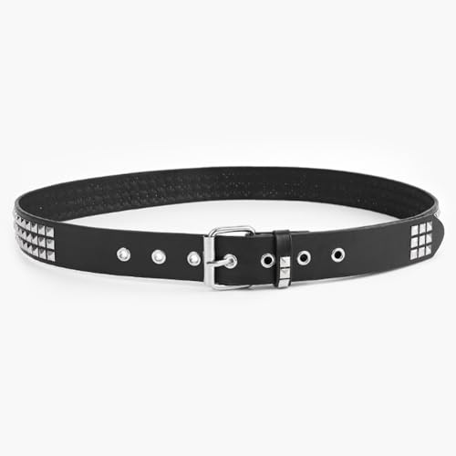 PU Leather Rivet Belt Black Punk Belt Gothic Waist Belt Ladies Dress Jeans Belt Wide Casual Belt Fashion Rock Belt for Women4