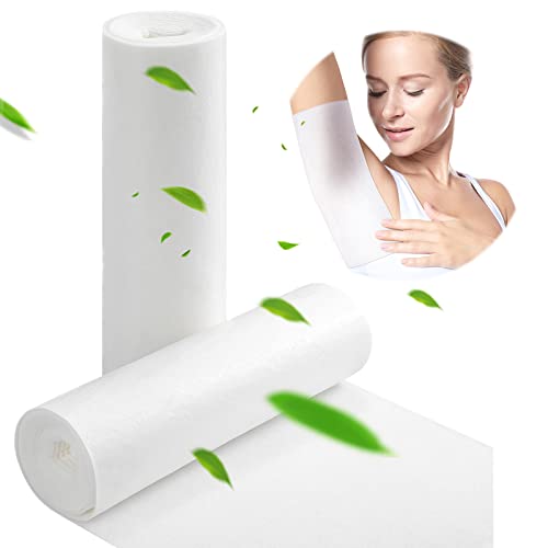 Jutom 25 ft Skinfold Dry Sheet, Soft Absorbent Pads with Silver Ions, Disposable Incontinence Pads Non Chafing for Women Men Elderly Adult Skin Management (2 Rolls)