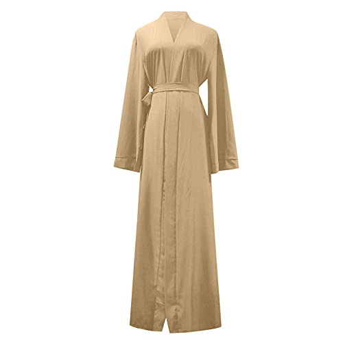 Abaya cárdigan abierto para mujer vestido largo musulmán de Ramadán
