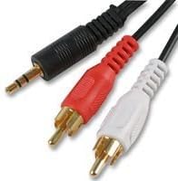 Cable-Core 3.5mm Jack to 2 x RCA Phono Stereo Audio Cable 3m Lead