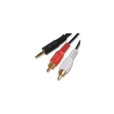 Aptii 3.5mm Jack to 2 x RCA Phono Stereo Audio Cable 1m Lead Cover